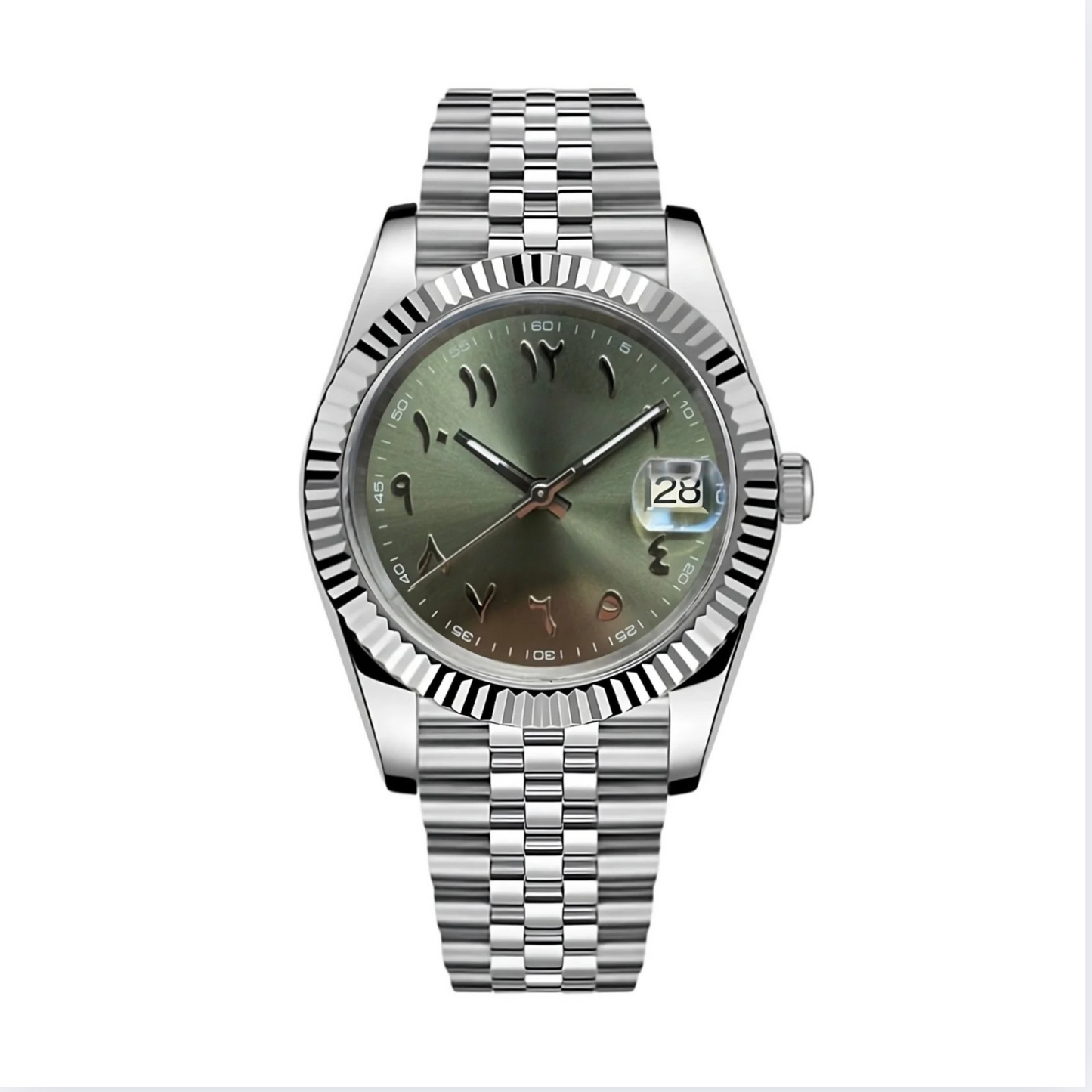 OLIVE Arabic Dial Steel Automatic – Seikmod Lux Edition | Sapphire Crystal | 316L Steel