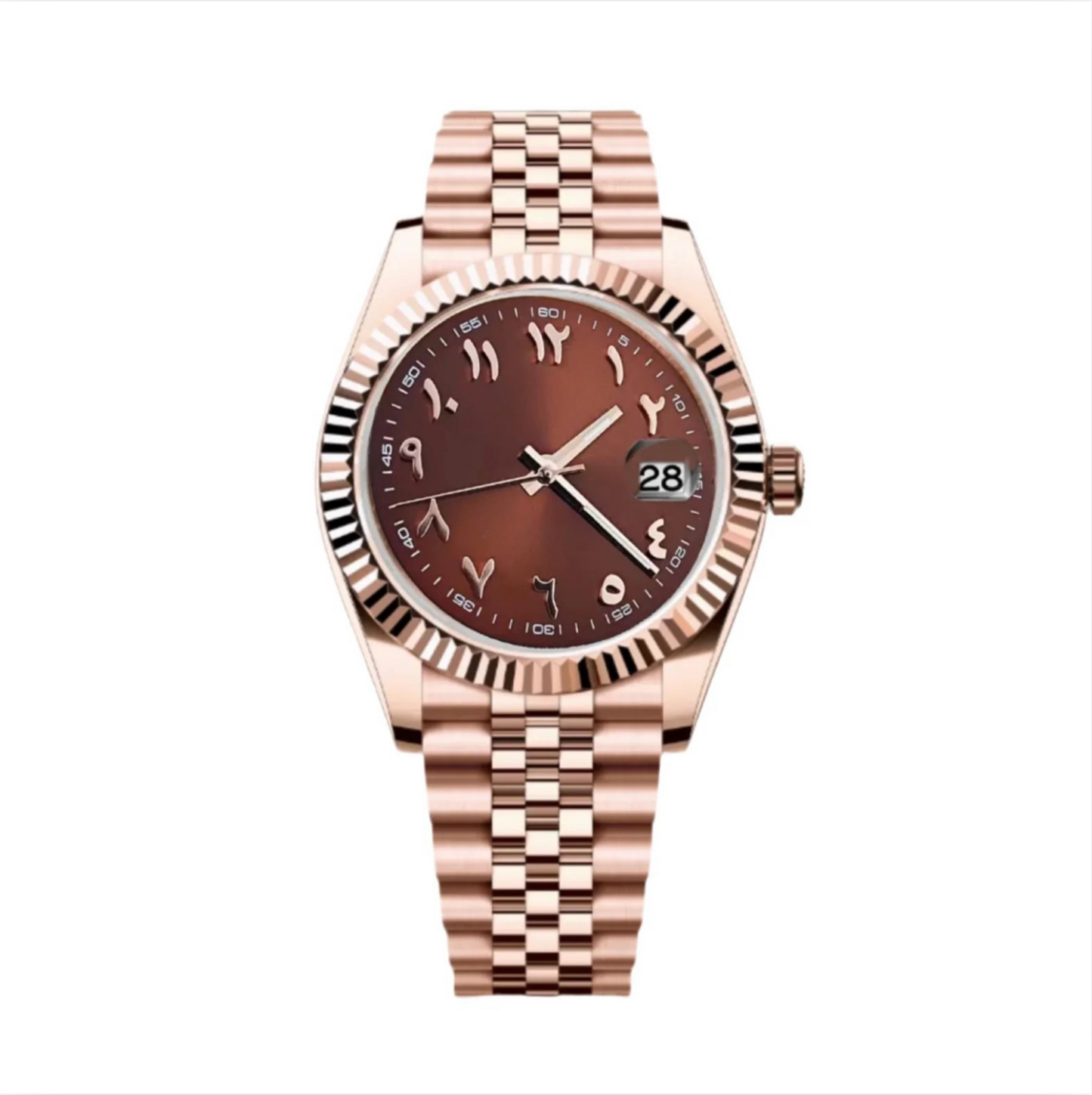 BROWN Diamond Dial RoseGold Automatic – Seikmod Lux Edition | Sapphire Crystal | 316L Steel (Kopie)