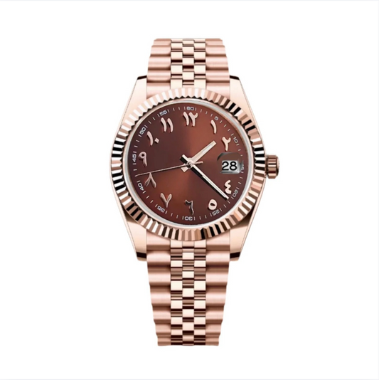 BROWN Arabic Dial RoseGold Automatic – Seikmod Lux Edition | Sapphire Crystal | 316L Steel