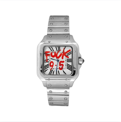 Seikmod Square Silver Roman Dial | NH35 Aut | Sapphire | 316L Steel / "fck 9-5"