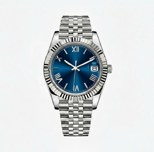 BLUE Roman Dial Steel Automatic – SEIKMOD LUX Edition