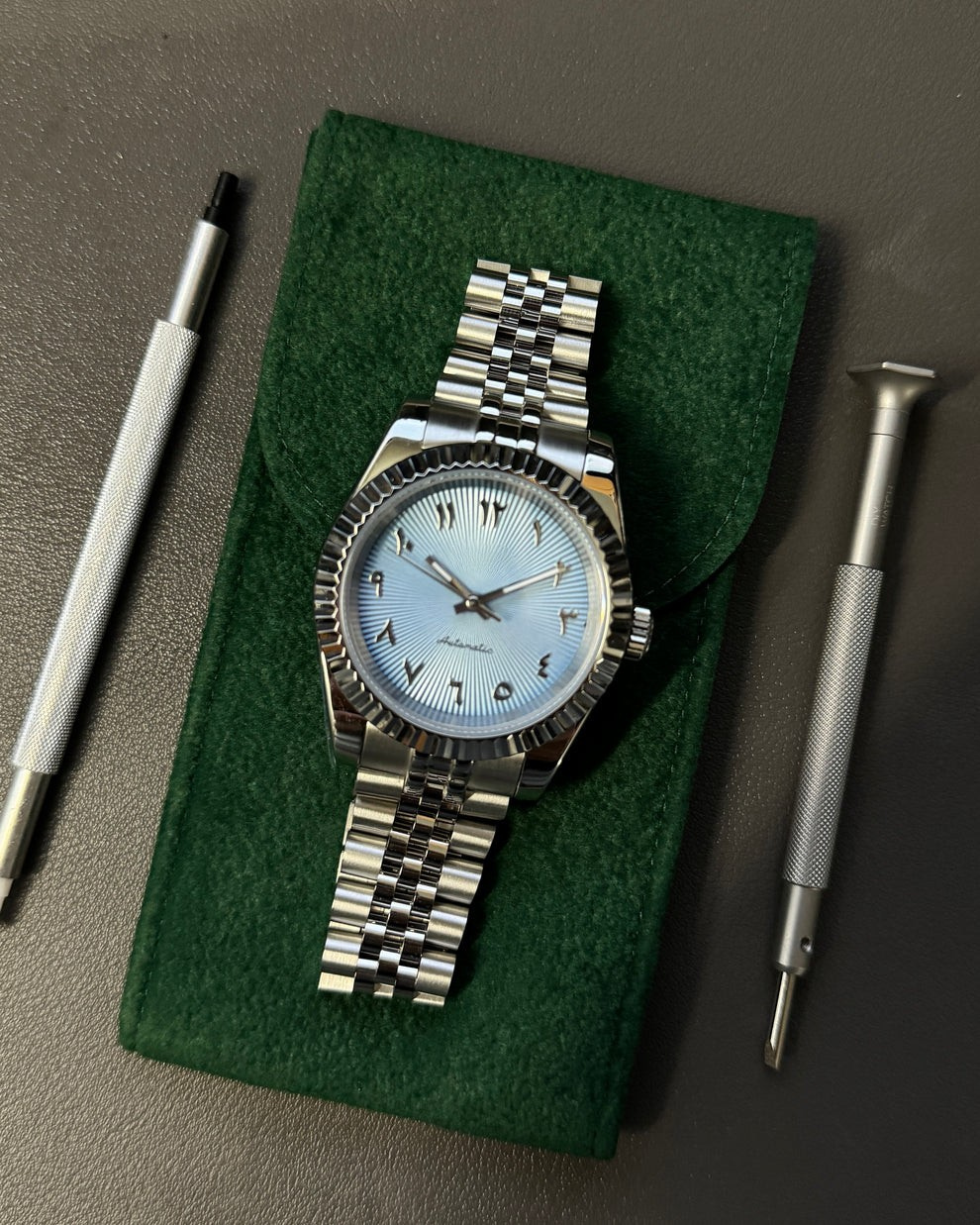 ICEBLUE Arabic Dial Steel Automatic – Seikmod Lux Edition | Sapphire Crystal | 316L Steel