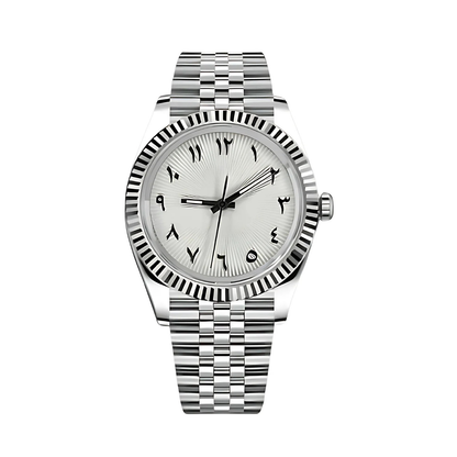 WHITE Arabic Dial Steel Automatic – Seikmod Lux Edition | Sapphire Crystal | 316L Steel