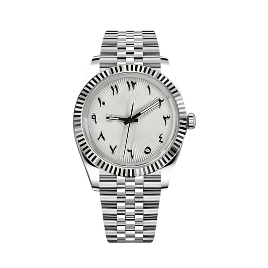 WHITE Arabic Dial Steel Automatic – Seikmod Lux Edition | Sapphire Crystal | 316L Steel