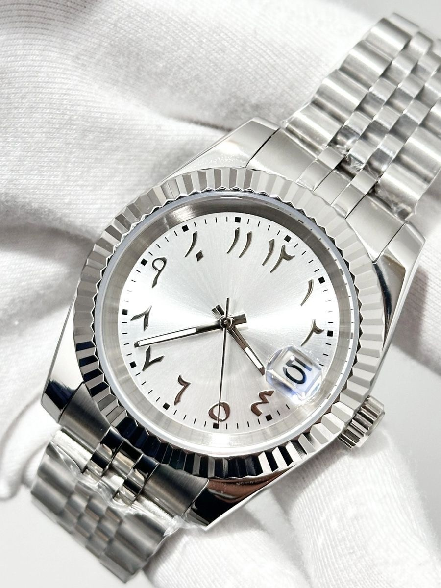 WHITE Arabic Dial Steel Automatic – Seikmod Lux Edition | Sapphire Crystal | 316L Steel