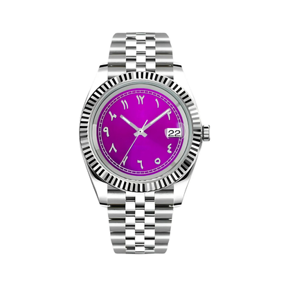 PURPLE Arabic Dial Steel Automatic – Seikmod Lux Edition | Sapphire Crystal | 316L Steel