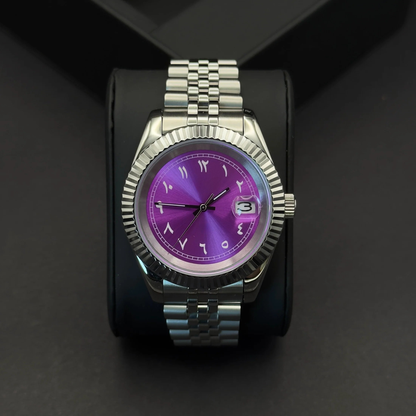 PURPLE Arabic Dial Steel Automatic – Seikmod Lux Edition | Sapphire Crystal | 316L Steel