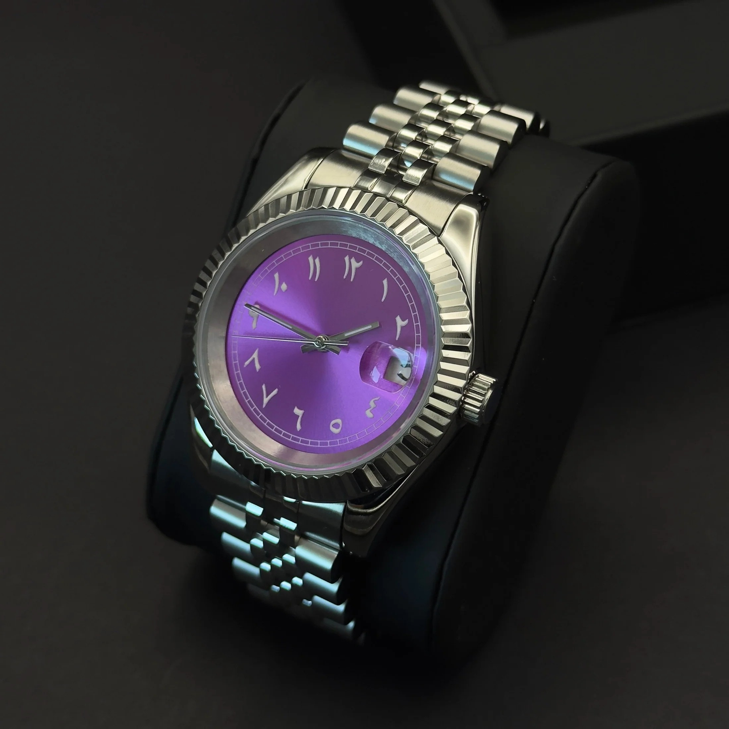PURPLE Arabic Dial Steel Automatic – Seikmod Lux Edition | Sapphire Crystal | 316L Steel