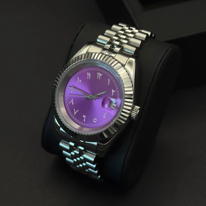 PURPLE Arabic Dial Steel Automatic – Seikmod Lux Edition | Sapphire Crystal | 316L Steel
