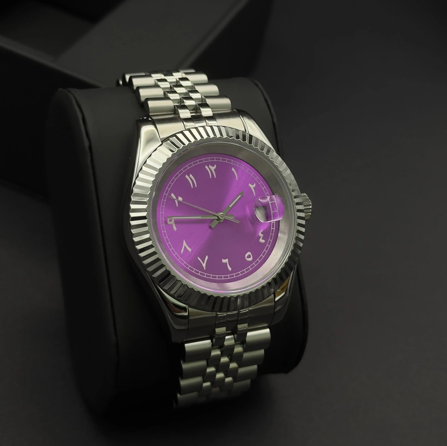 PURPLE Arabic Dial Steel Automatic – Seikmod Lux Edition | Sapphire Crystal | 316L Steel