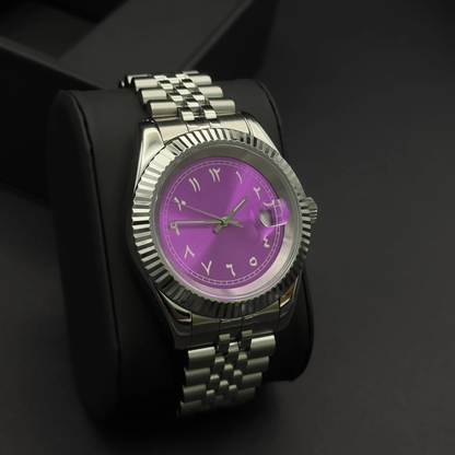 PURPLE Arabic Dial Steel Automatic – Seikmod Lux Edition | Sapphire Crystal | 316L Steel