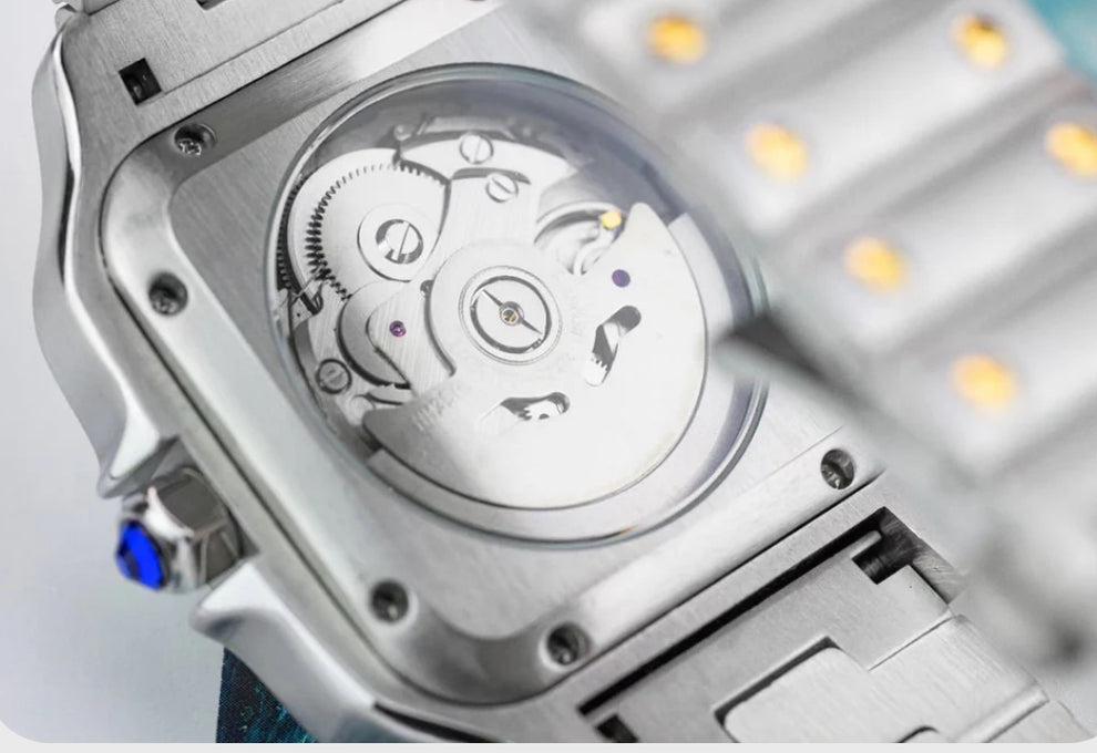 Seikmod Square Silver Roman Dial | NH35 Aut | Sapphire | 316L Steel / "fck 9-5"